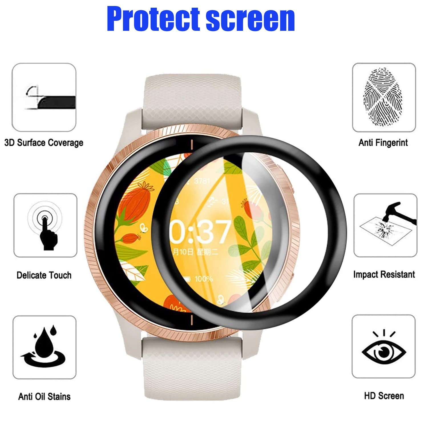 4 Pack Google Pixel Watch Screen Protector - Bubble-Free TPU Film, Anti-Scratch Smart Watch Protector for Google Pixel Watch Series | Perfect for Gym, Work & Outdoor Activities