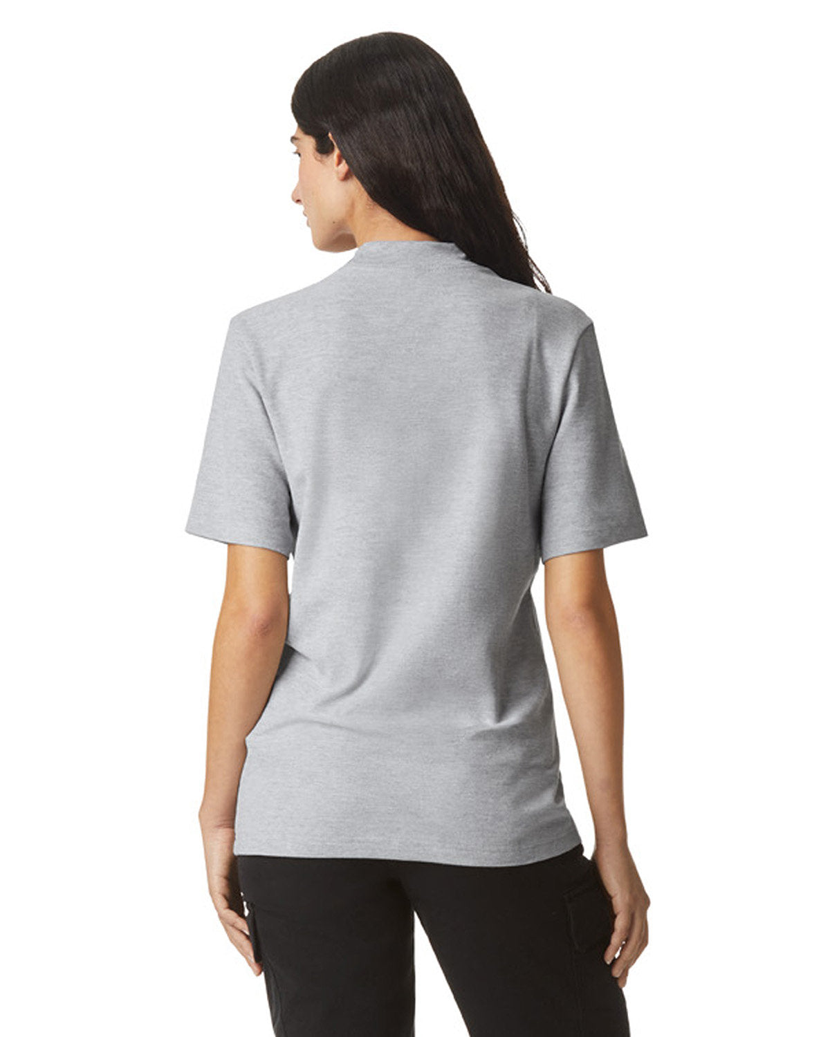 American Apparel 1PQ Unisex Mockneck Pique T-Shirt - Comfortable Cotton Crewneck Tee for Men & Women - Perfect for Casual Wear, Layering, and Everyday Outfits