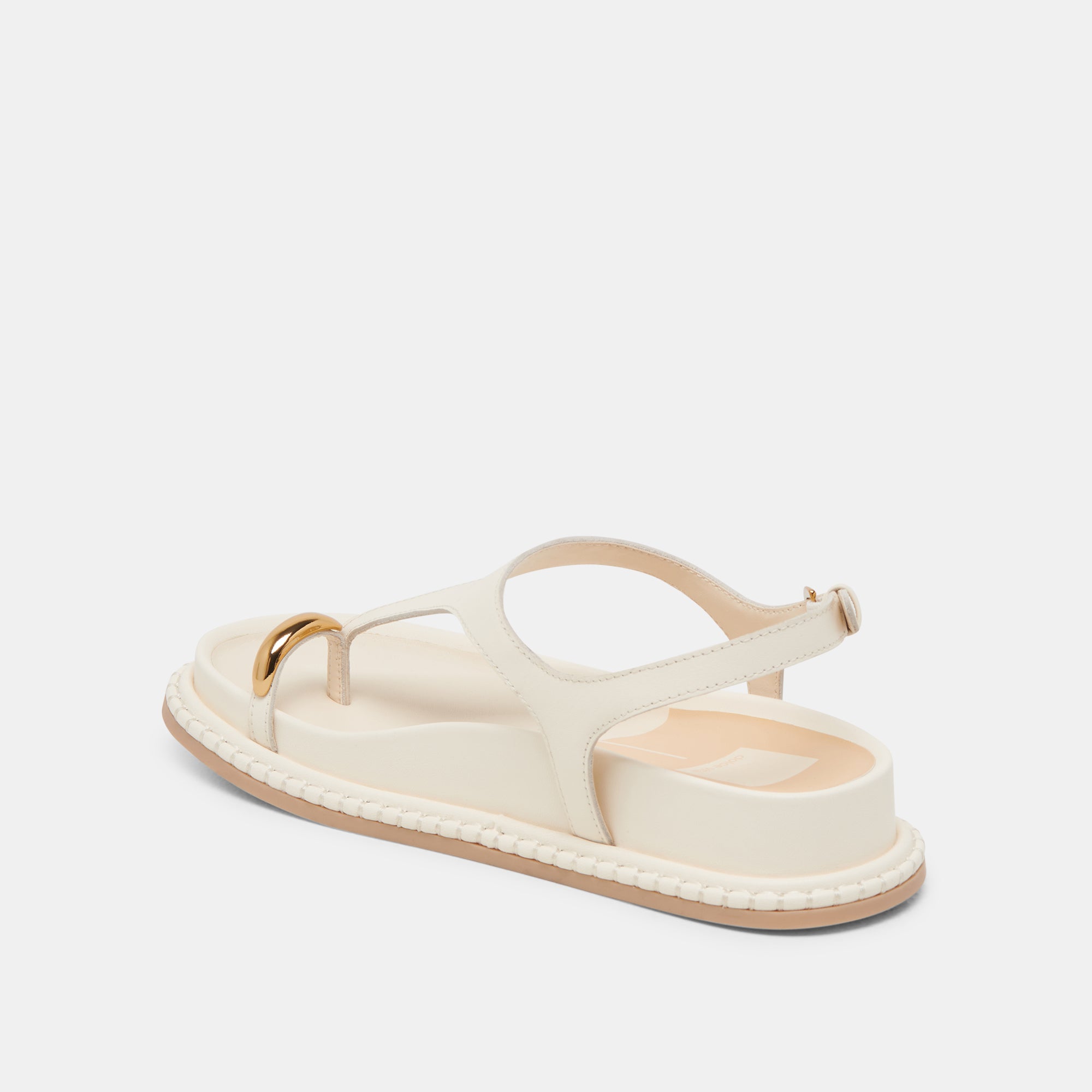 Stefan Off White Leather Sandals for Women - Comfortable & Stylish Summer Casual Shoes - Perfect for Beach, Vacation, and Everyday Wear