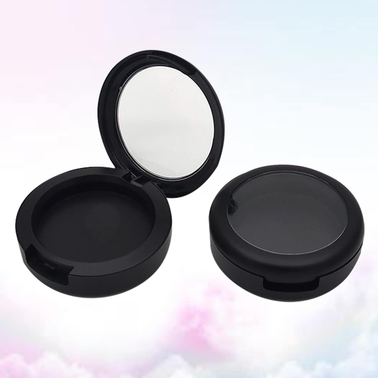 Beaupretty 2-Pack Round Refillable Travel-Size Plastic Cosmetic Containers - Leakproof & Odorless for Blush, Creams & Liquids | Perfect for Makeup Travel Kit & Daily Beauty Storage