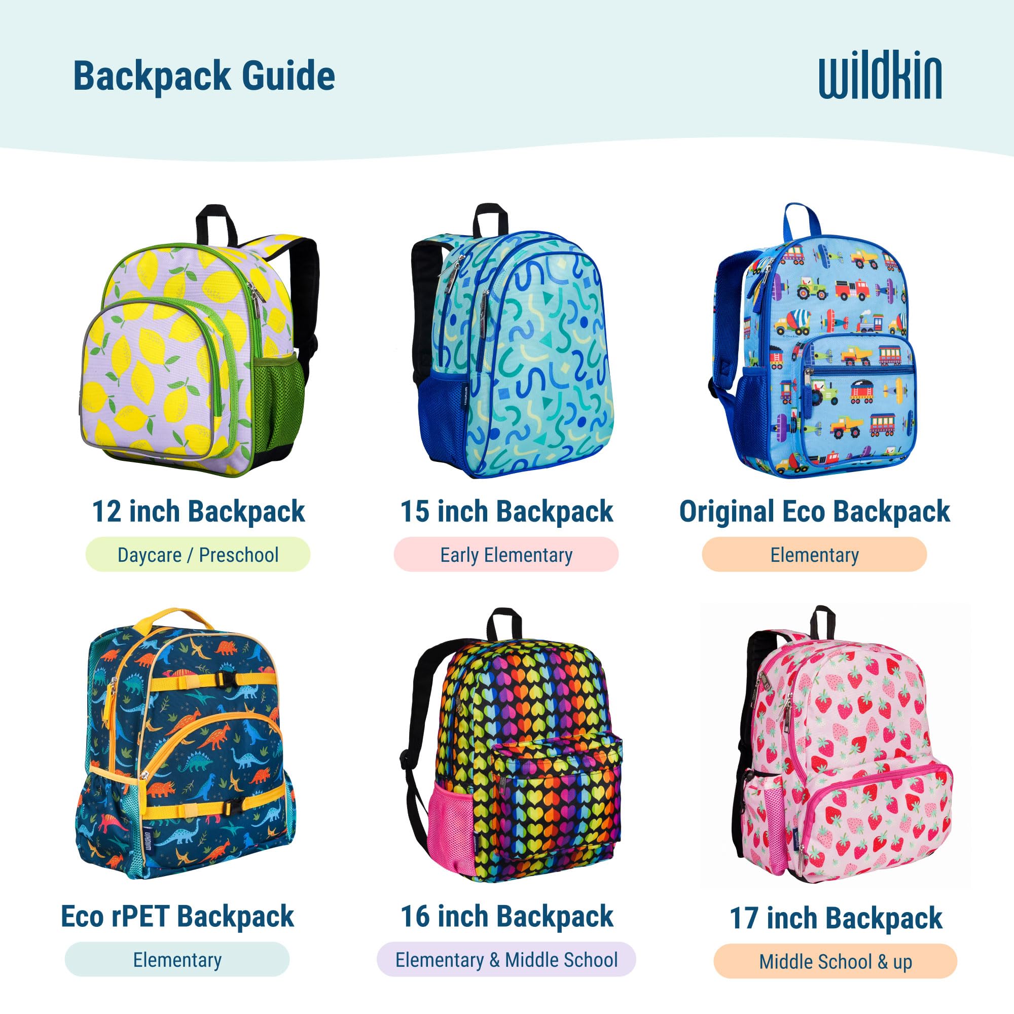 Wildkin 15-inch Kids Backpack for School & Travel - Durable, Padded, Adjustable Shoulder Straps - Pink Glitter Backpack for Girls - Perfect for Elementary Students, Day Trips & Sleepovers