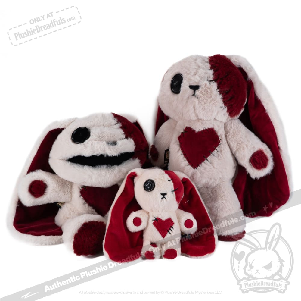Plushie Dreadfuls Love Rabbit Plush Keychain - Cute Kawaii Stuffed Animal Accessory for Backpacks, Gifts & Home Decor