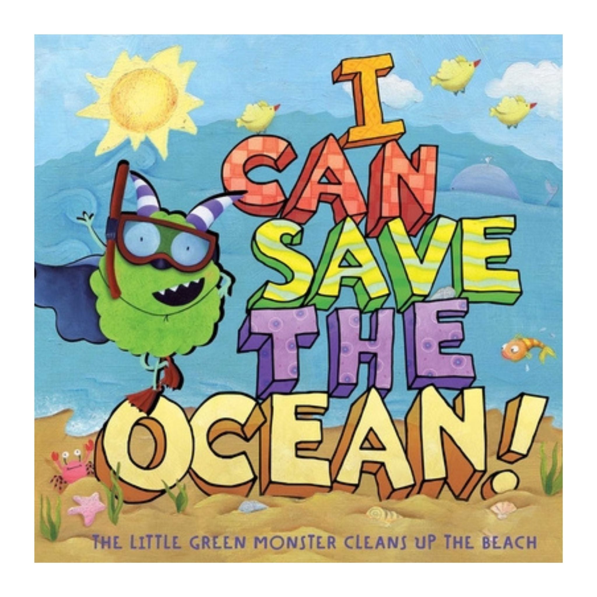 I Can Save the Ocean! Eco-Friendly Children's Book - The Little Green Monster Cleans Up the Beach | Teach Kids About Marine Conservation & Recycling | Perfect for Earth Day & Classroom Storytime