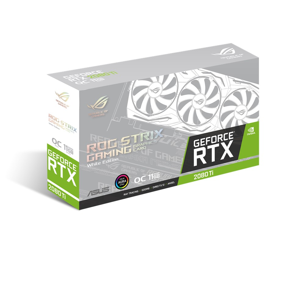 ASUS ROG STRIX RTX 2080 Ti O11G White Edition Gaming Graphics Card - 11GB GDDR6, RGB Lighting, Axial-Tech Fans | Perfect for 4K Gaming, VR, and Content Creation