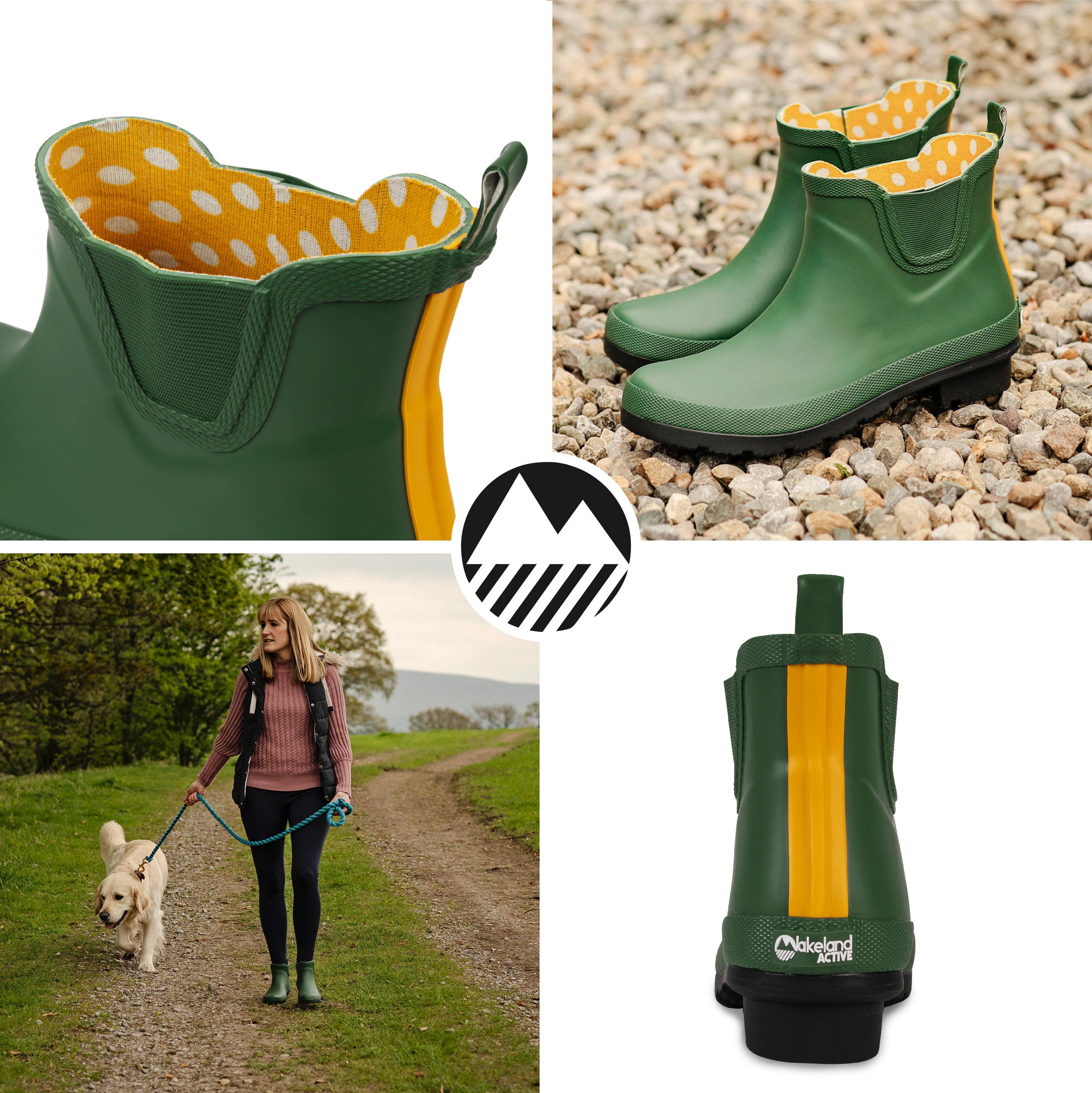 Women's Kelton Short Wellington Boots - Waterproof Rain Boots for Women, Comfortable & Stylish Outdoor Boots - Perfect for Gardening, Hiking, and Rainy Days