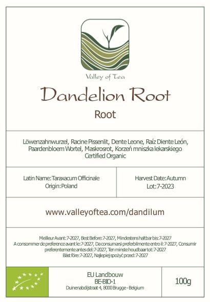 Organic Dandelion Root Tea - Taraxacum Officinale Herbal Tea for Detox & Digestion | Natural Liver Cleanse & Wellness Support | Perfect for Morning Rituals & Relaxation