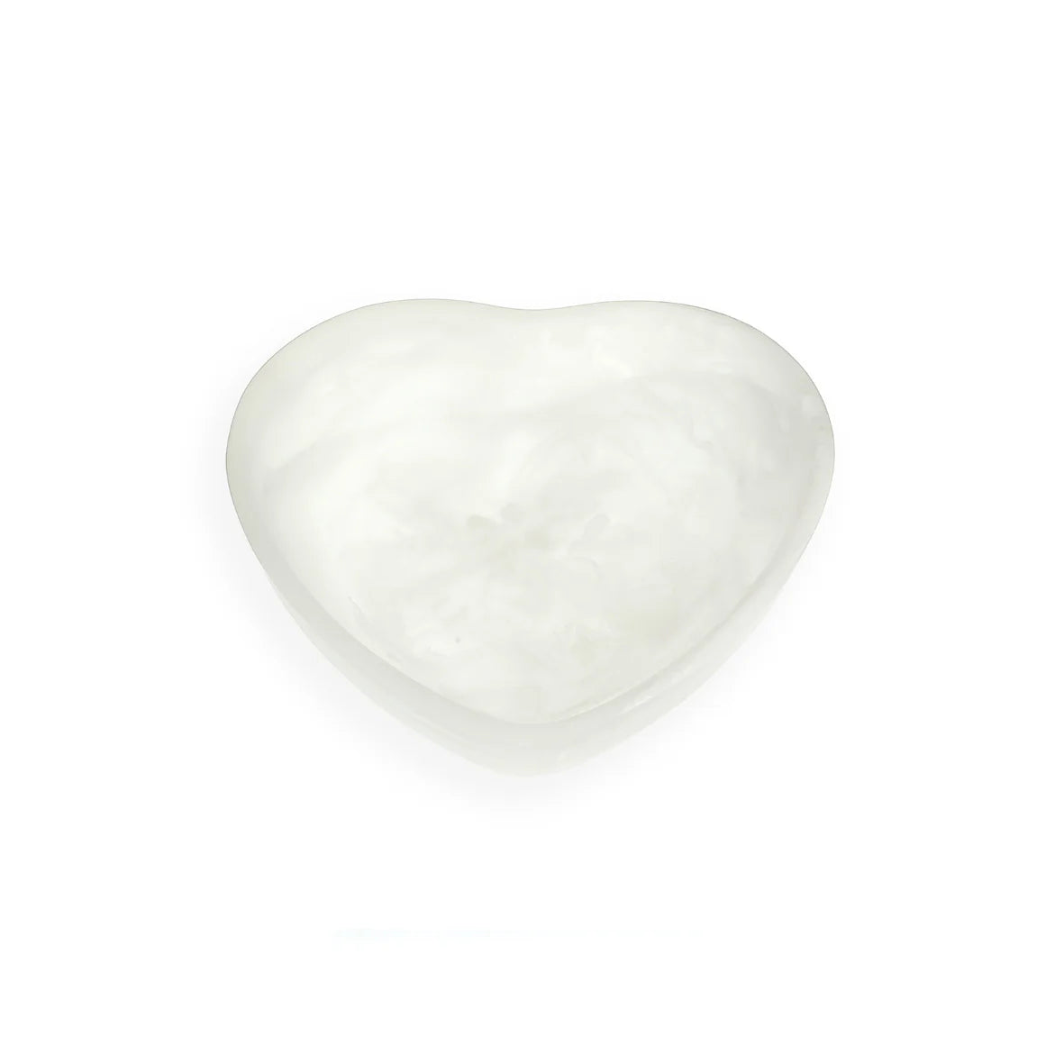 Nashi Home Heart Bowl Small White Swirl - Ceramic Decorative Bowl for Candy, Jewelry & Keys | Perfect for Valentine's Day Gifts, Home Decor & Table Centerpiece