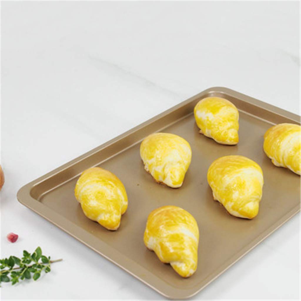 14.5 Inch Non-Stick Carbon Steel Baking Sheet Pan - Professional Cookie Tray for Bread, Cakes & Cookies | Oven & Dishwasher Safe Gold Bakeware | Perfect for Home Baking, Party Desserts & Holiday Treats
