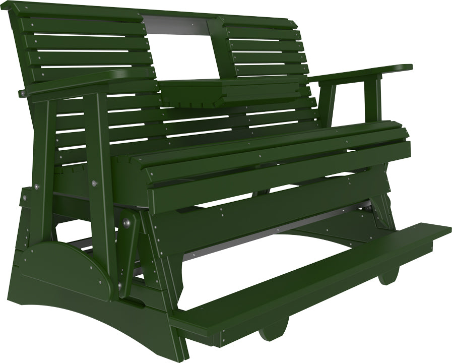 LuxCraft 5-Foot Plain Balcony Glider Chair - Outdoor Patio Swing for Relaxing on Porch, Deck or Garden (Weather-Resistant & Comfortable)