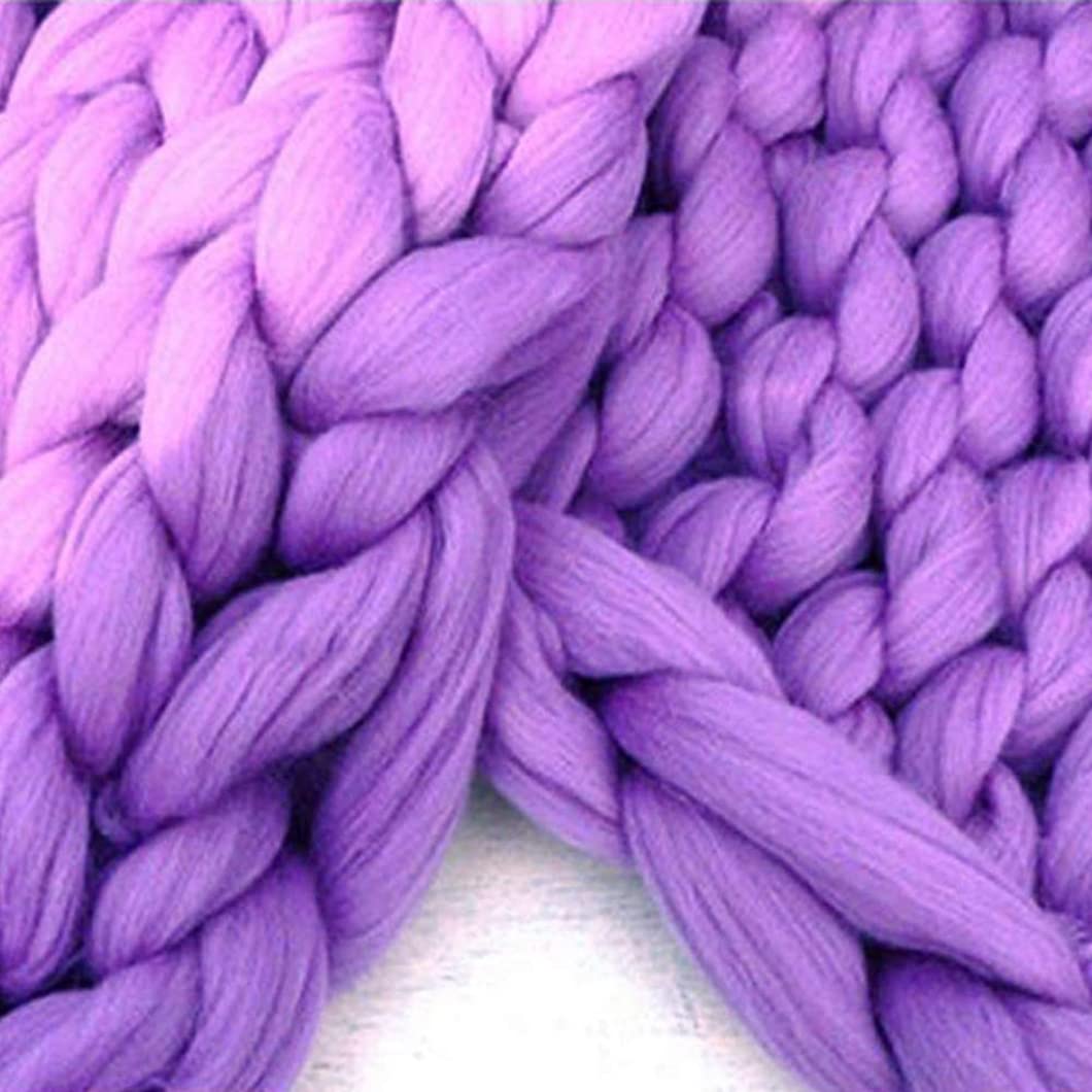 Chunky Knit Blanket - Super Soft Handmade Bulky Knit Throw for Bed, Couch & Sofa | Cozy Home Decor for Winter Nights, Movie Time & Relaxation