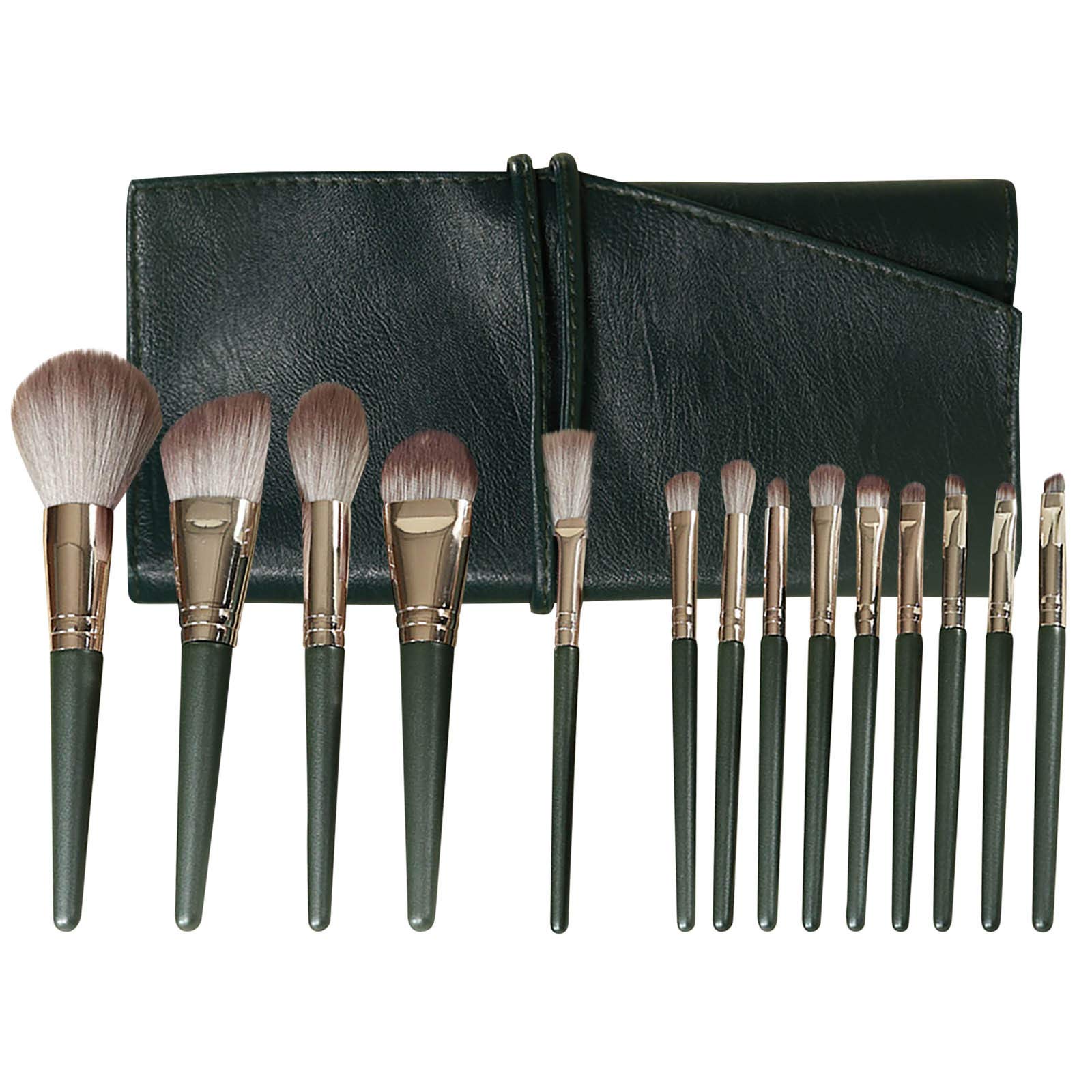 Kiosan 14-Piece Natural Makeup Brush Set with Storage Bag - Soft Face Brushes for Foundation, Blending & Contouring - Perfect for Professional & Home Makeup Artists