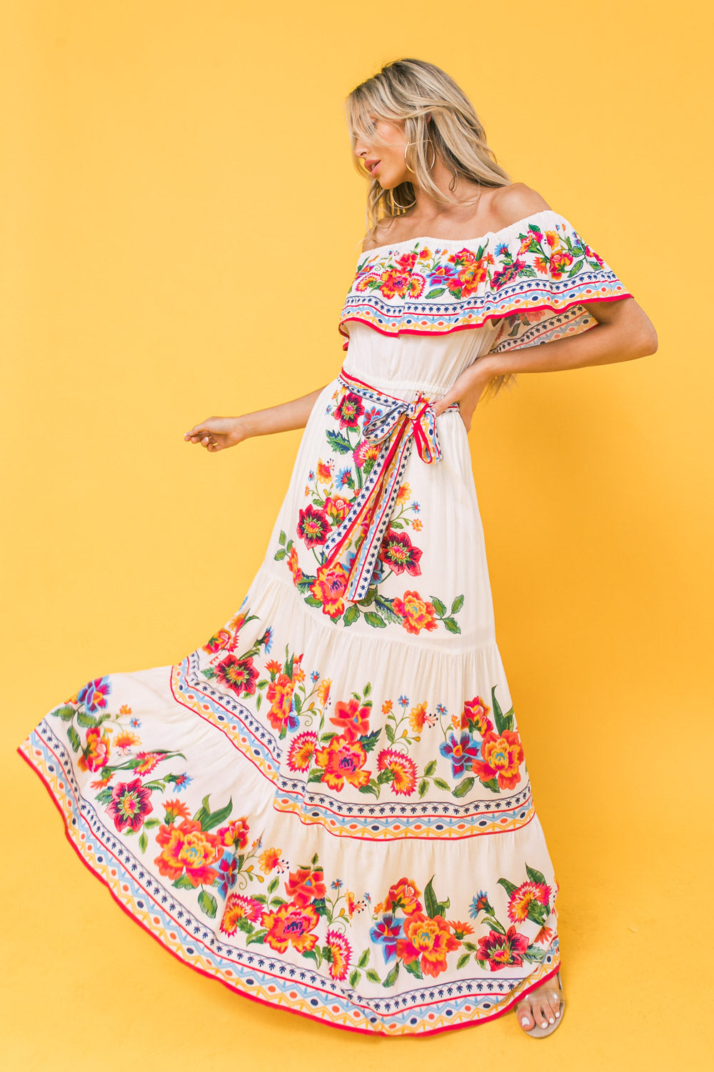 Elegant Poetic Love Print Maxi Dress - Flowy Long Summer Dress for Women - Perfect for Beach Vacations, Date Nights & Outdoor Parties