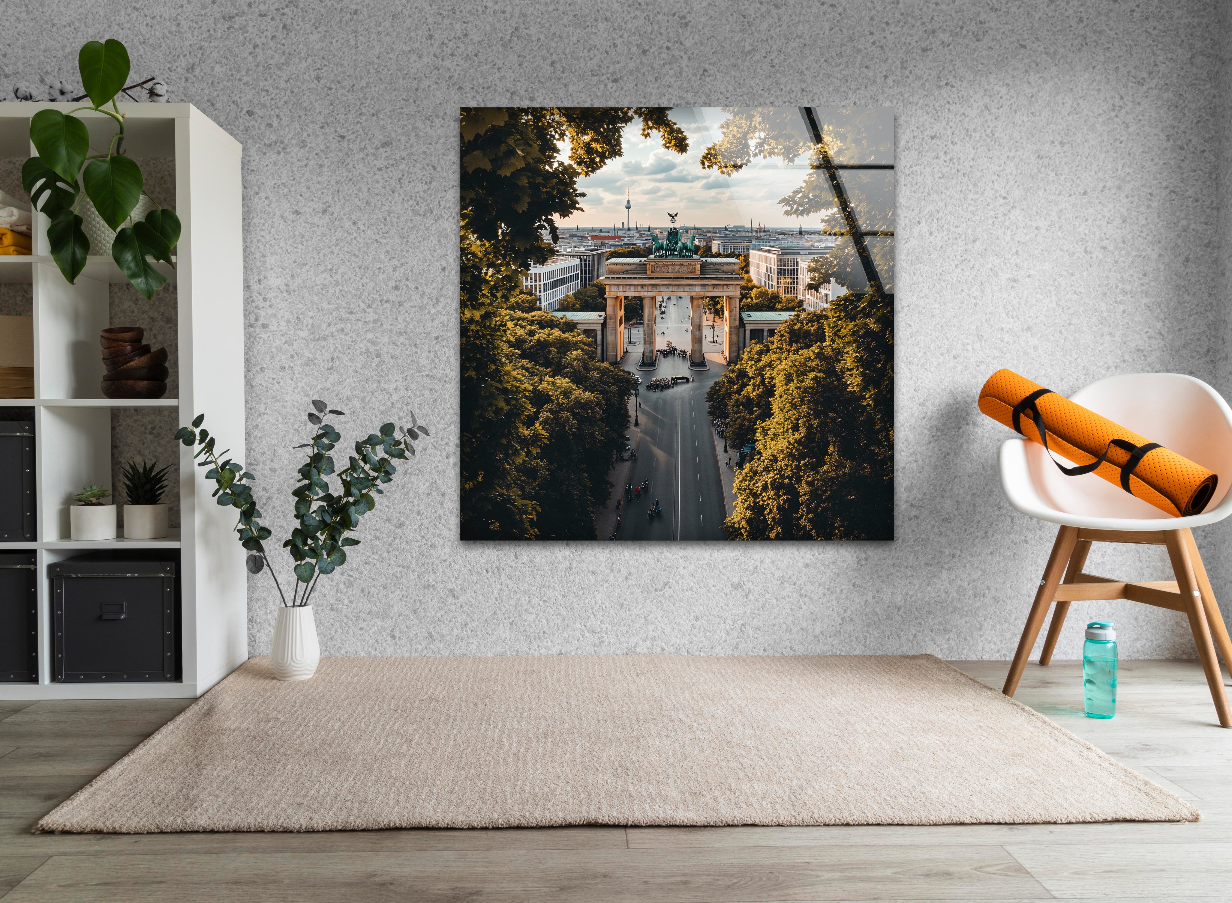 Berlin Landscape Glass Wall Art - Modern Home Decor for Living Room, Bedroom & Office - Stunning Cityscape Design for Interior & Gifts