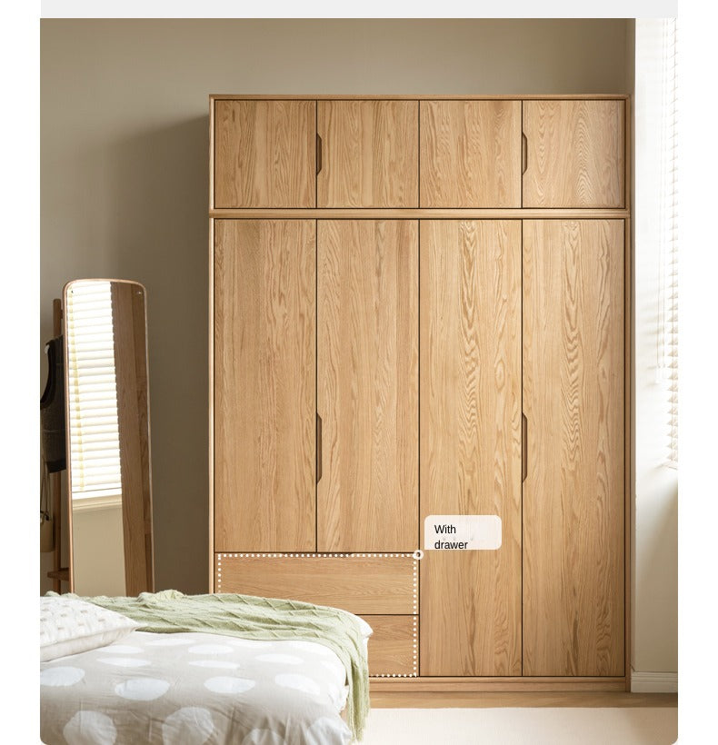 Solid Oak Wood Wardrobe - Spacious Storage for Bedroom, Closet & Home Organization | Durable & Stylish Furniture for Modern Living Spaces