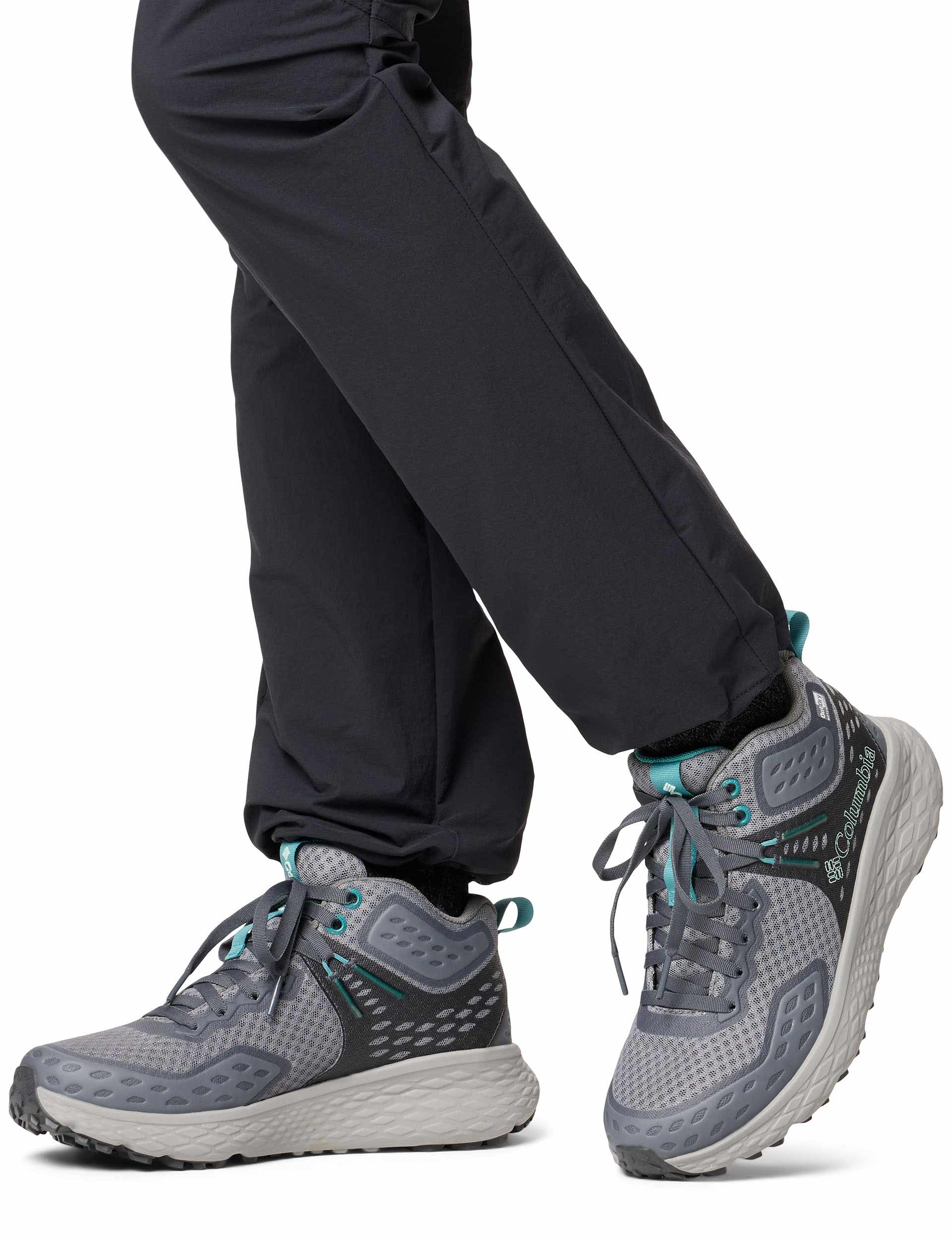 Konos TRS OutDry Mid Hiking Shoes - Waterproof Trail Running Shoes for Men & Women | Lightweight Hiking Boots with Breathable Mesh | Perfect for Mountain Trekking & Outdoor Adventures (Ti Grey Steel/Teal)