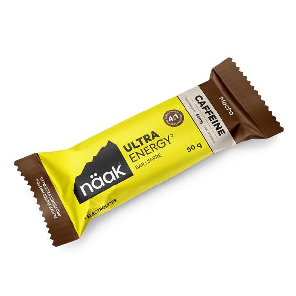 Naak Ultra Energy Bar with Caffeine - High Protein Vegan Snack for Hiking, Running & Workouts - Quick Energy Boost for Athletes & Outdoor Adventures