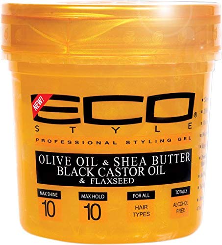 Eco Styler Styling Gel with Olive Oil, Shea Butter, Black Castor Oil & Flaxseed - 3 Pack for Curly, Natural & Protective Hairstyles - Perfect for Twist Outs, Braids & Wash & Go Styles