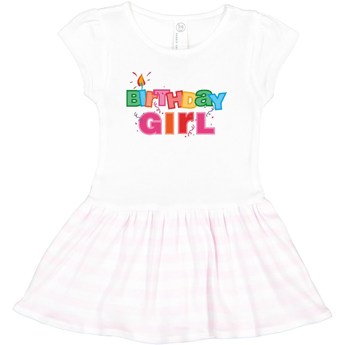 Inktastic Birthday Girl Letters Toddler Dress - Cute Outfit for Girls Birthday Party, Photo Shoot & Special Occasions