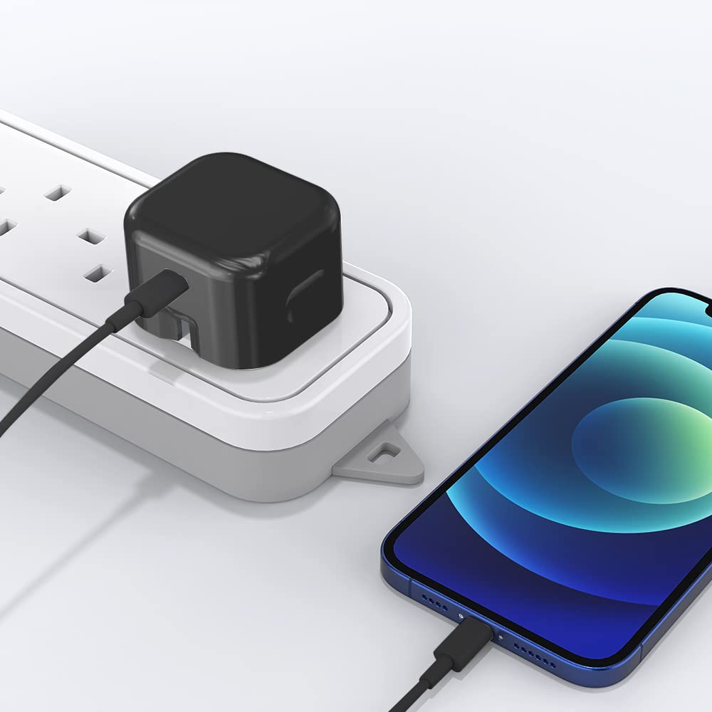 20W USB C Fast Charger Plug for iPhone 16/15/14/13/12 Series - Foldable PD Charging Adapter (Black) | Perfect for Travel, Home & Office Use