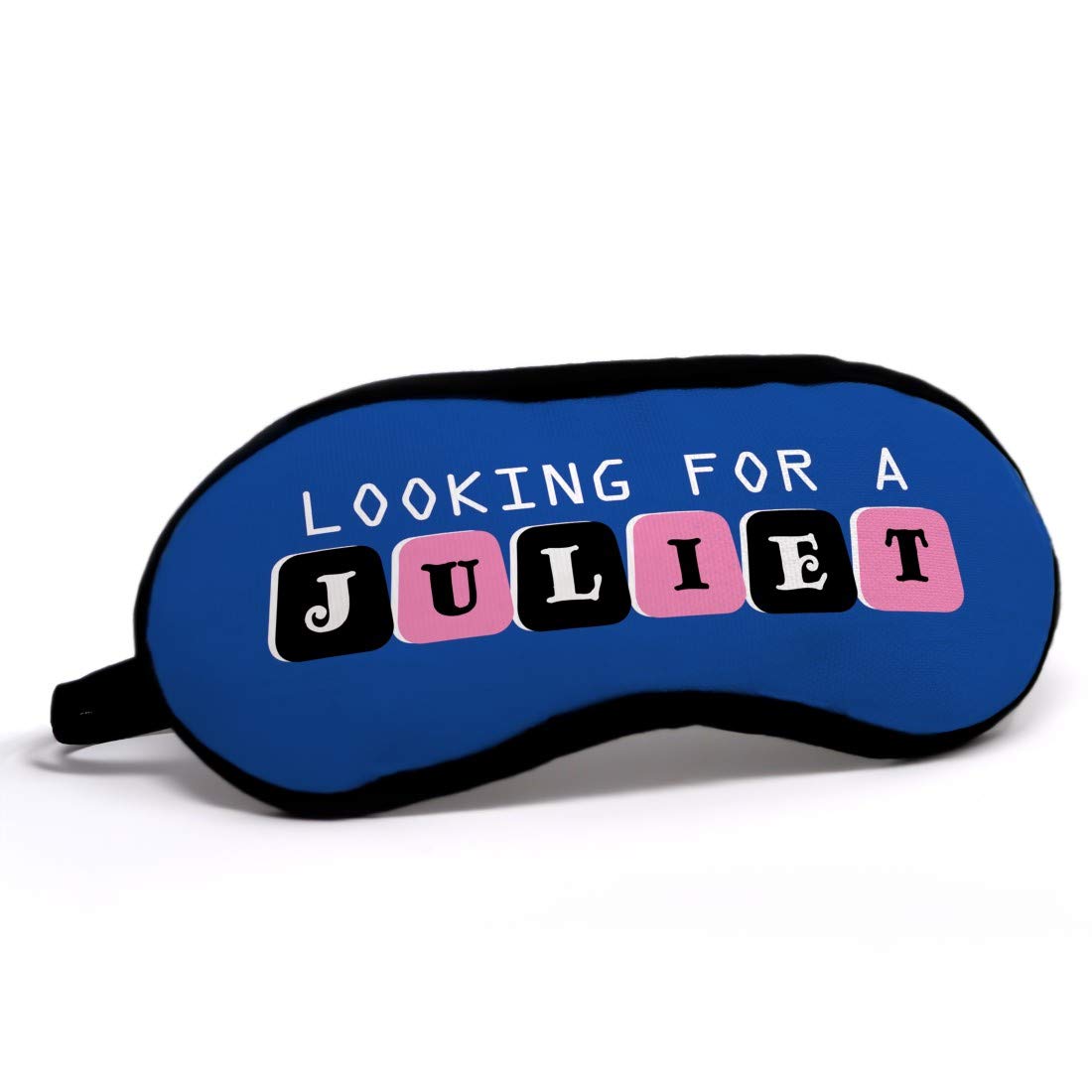 Indigifts Valentine's Day Gift - Printed Blue Eye Mask with Juliet Quote (7.8X3.3 inches) | Romantic Gift for Boyfriend, Husband & Loved Ones | Perfect for Sleep, Relaxation & Couples Spa Nights
