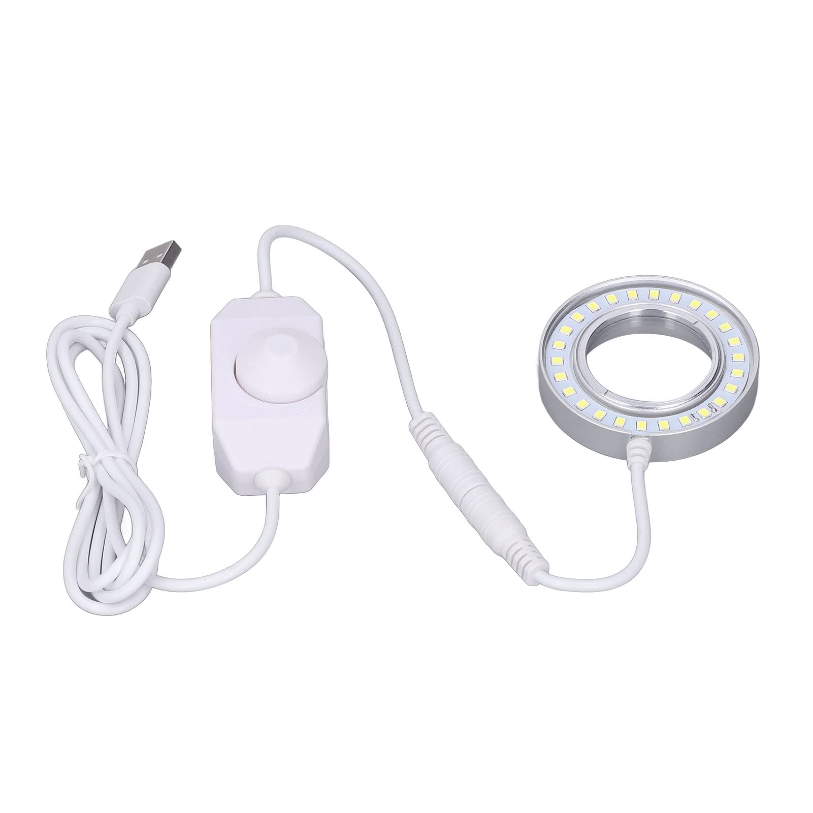 Adjustable LED Ring Light for Microscope - Spiral Buckle Design for Lab & Hobby Use