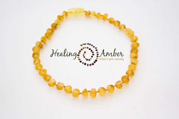Natural Baltic Amber Teething Necklace for Babies & Toddlers (11-13 inches) - Safe & Soothing Relief for Teething Pain - Perfect for Home, Travel & Daycare Use