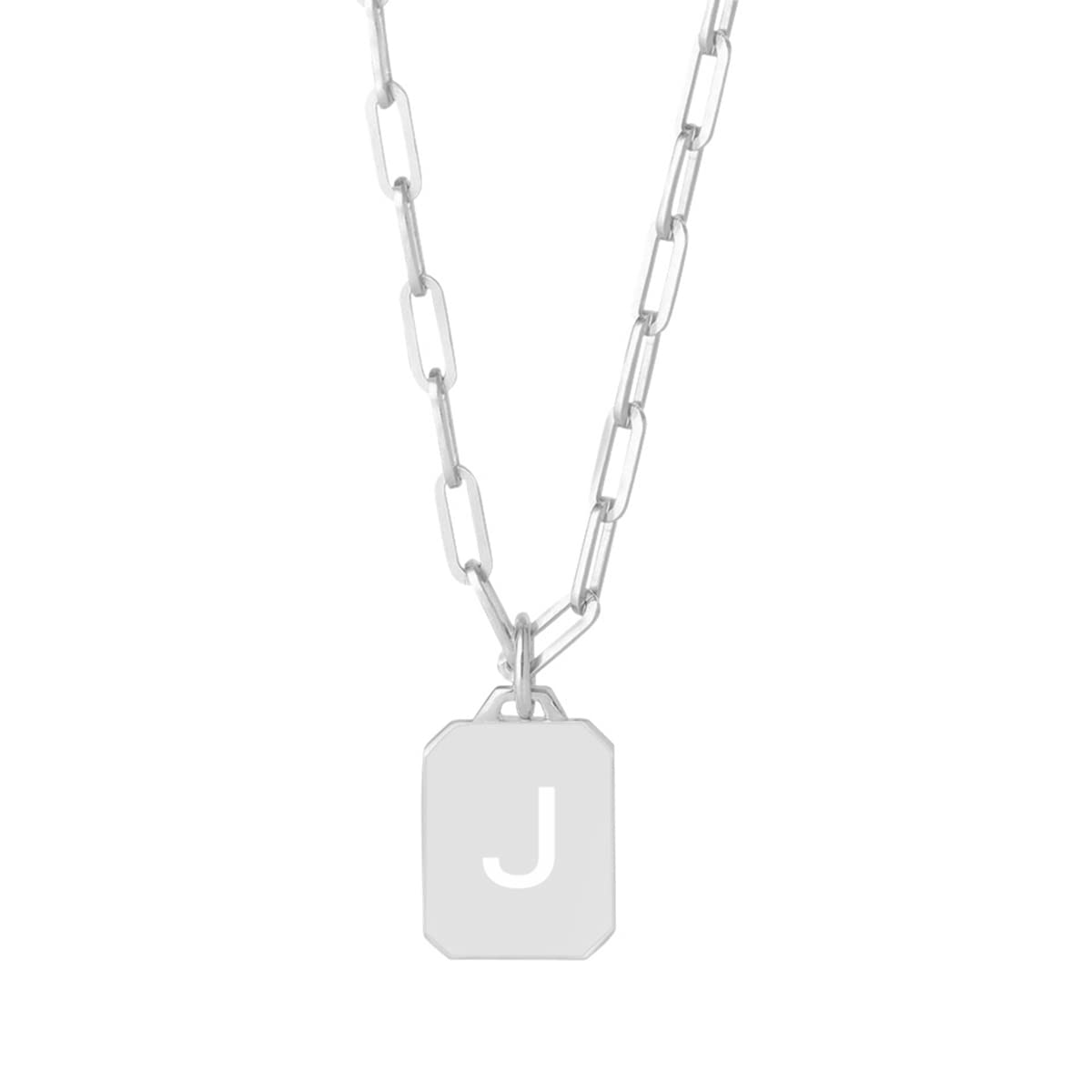 Monte Gold Heirloom Initial Necklace - Sterling Silver & 14K Gold Personalized Name Necklace for Women & Men | 18