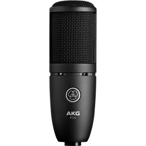 AKG P120 Cardioid Condenser Microphone - Professional Studio Recording Mic for Vocals, Podcasting & Streaming (Black) | Perfect for Home Studios, YouTube & Voice Overs