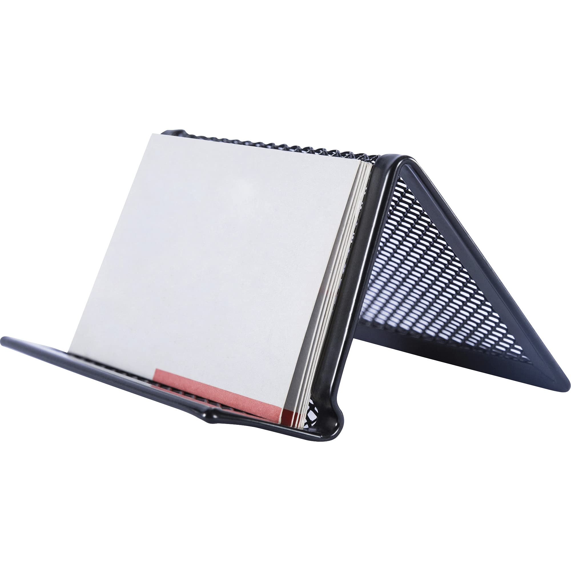 Premium Mesh Business Card Holder for Desk - Black (6 Pack) - Elegant Business Card Stand for Office, Reception, and Professional Networking Events