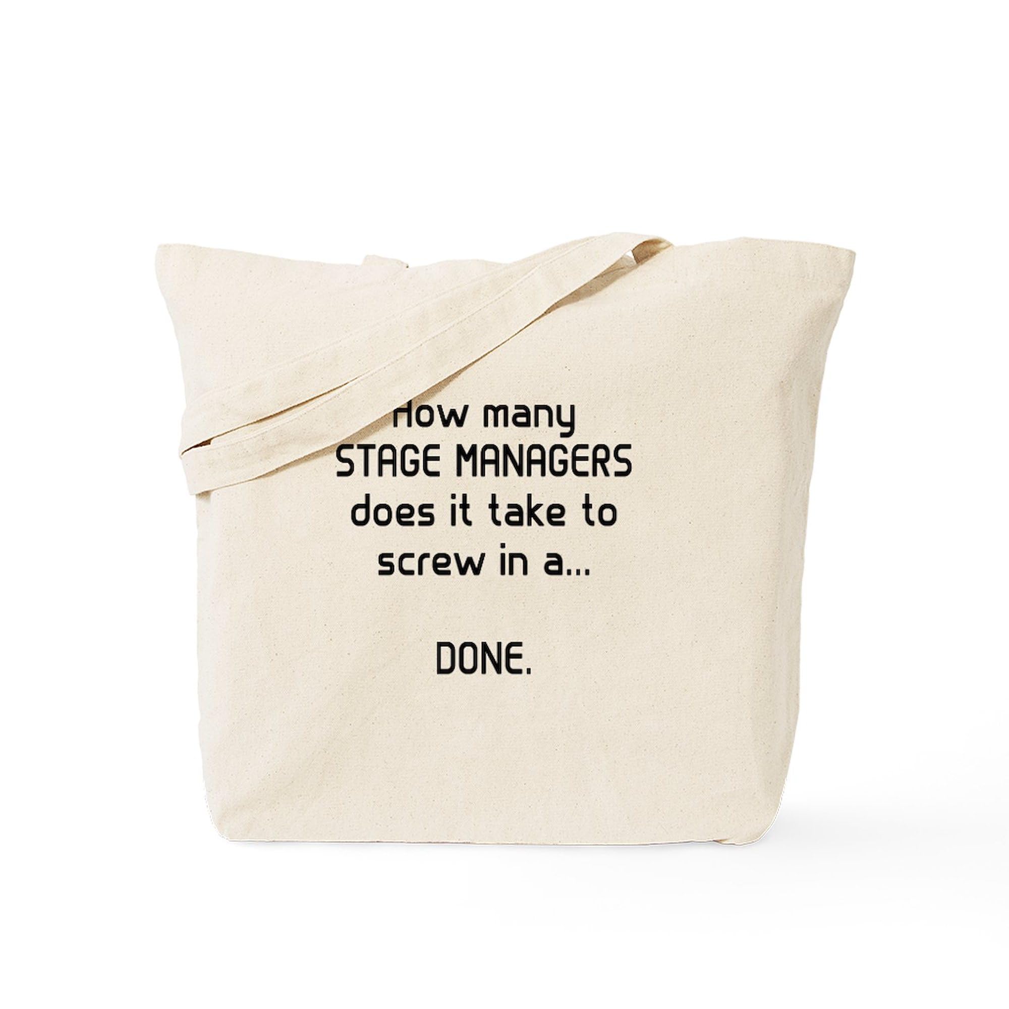 Stage Managers Get It DONE Natural Canvas Tote Bag - Eco-Friendly Reusable Shopping Bag for Work, Groceries & Daily Use