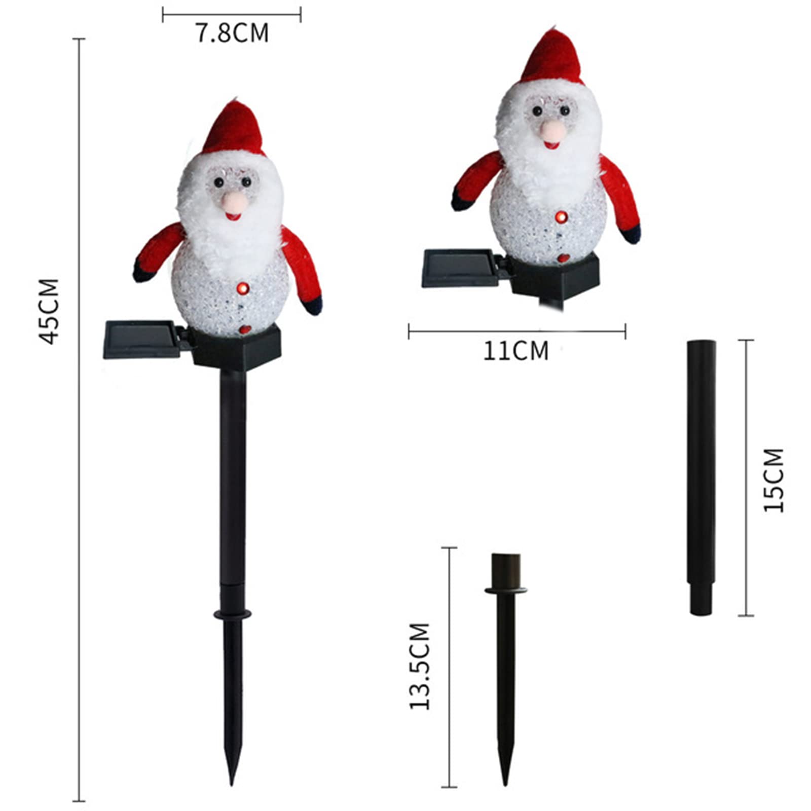 Solar Powered LED Snowman Light - Outdoor Christmas Decoration for Lawn, Garden & Landscape | Weatherproof Xmas Cartoon Snowman Ground Lamp for Holiday Yard Decor