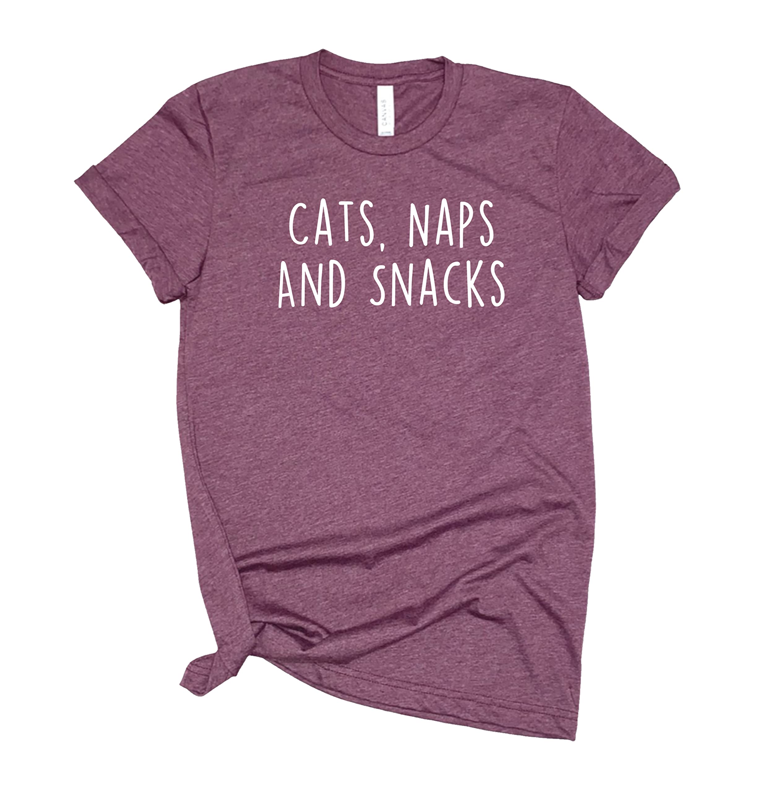 Women's & Unisex Cat Lovers T-Shirt - Soft Heather Maroon Tee with Cute Cat Design - Perfect for Casual Wear, Gifts & Cat-Themed Events