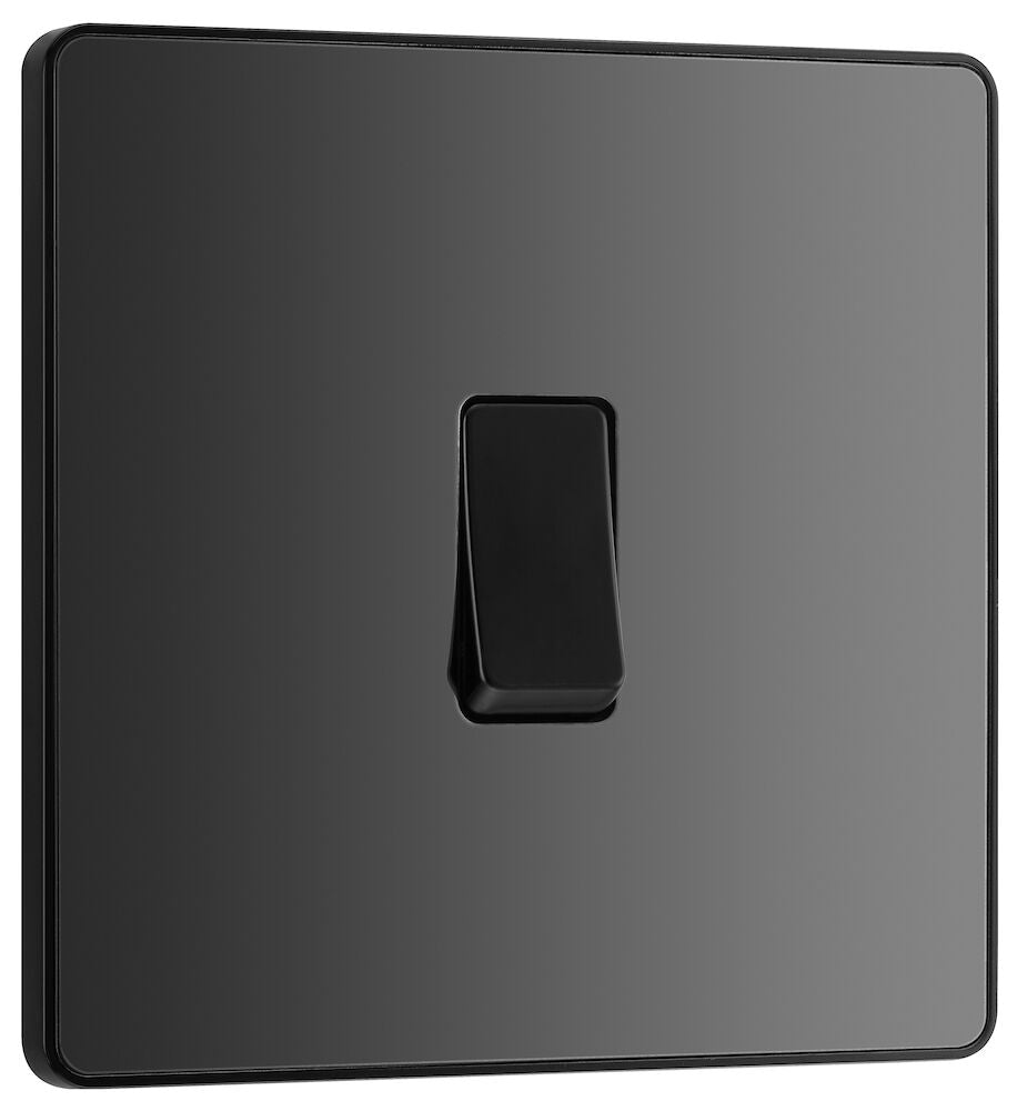 BG Evolve Black Chrome Intermediate Light Switch PCDBC13B - Modern Home Lighting Control for Living Room, Bedroom & Office
