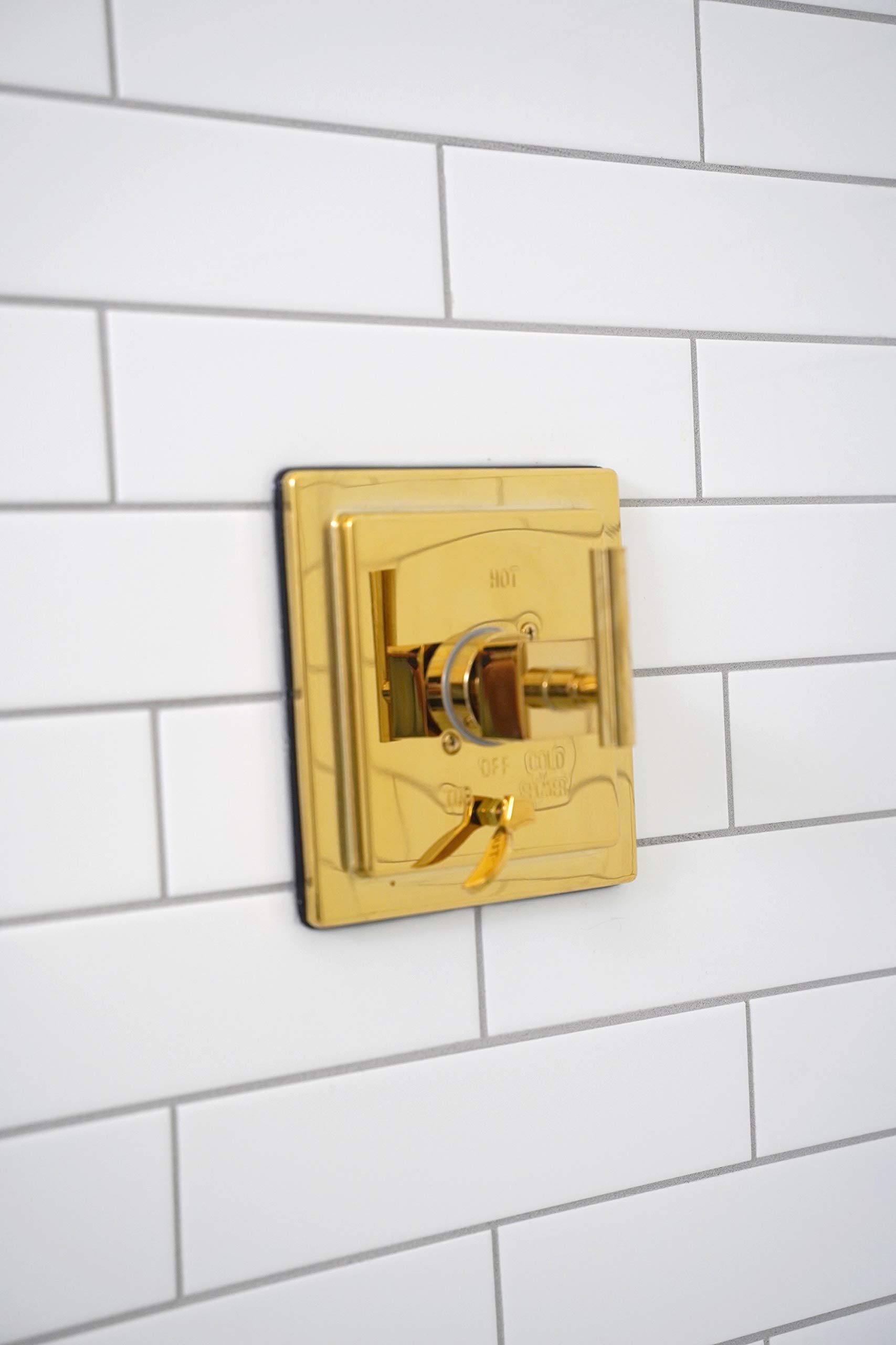 Kingston Brass KB86520CQL Claremont 6-Inch Tub and Shower Faucet in Polished Brass - Perfect for Bathroom Renovation & Luxury Spa Experience