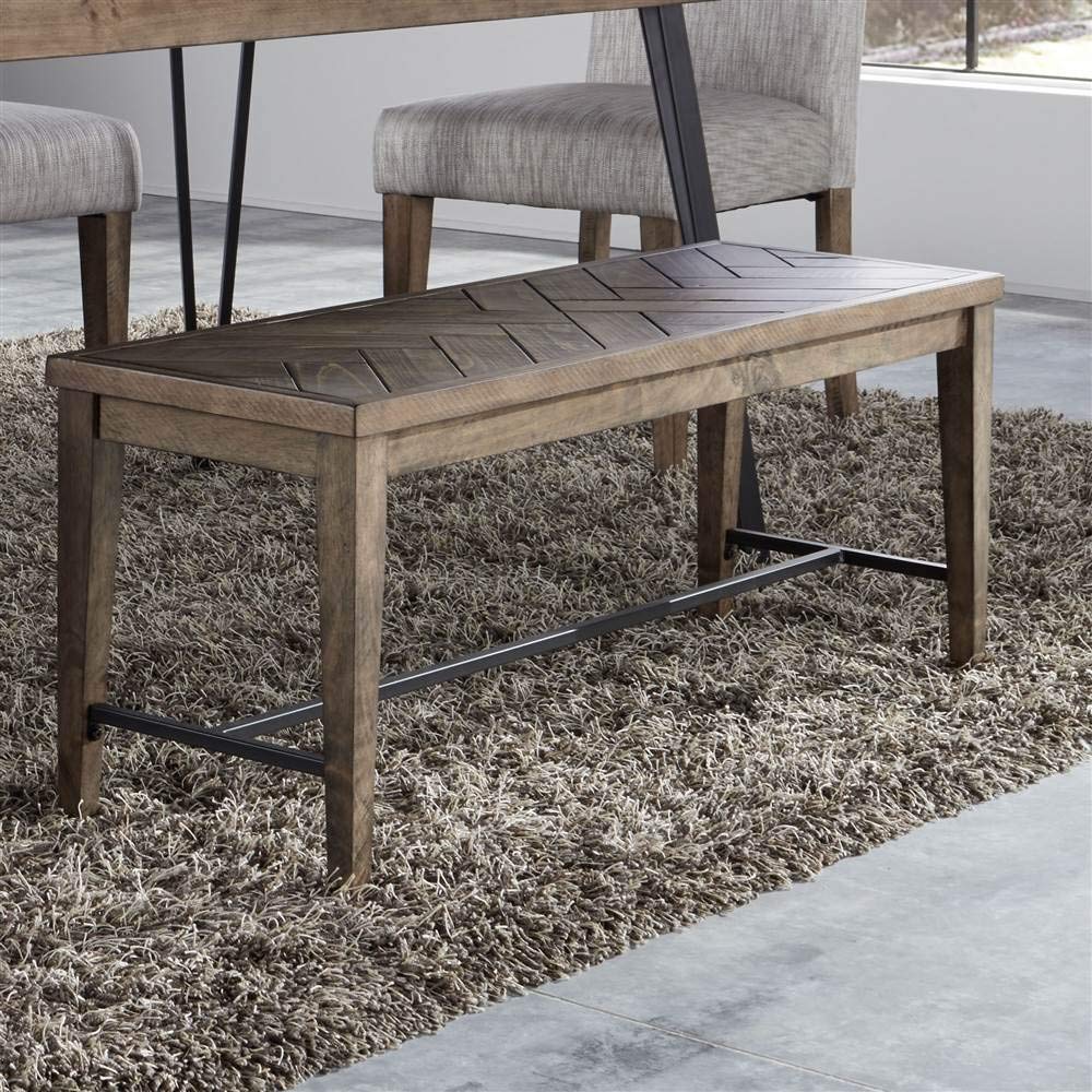 Liberty Furniture Horizons Bench - Solid Wood Entryway Bench with Storage, Rustic Farmhouse Style for Hallway, Living Room & Bedroom - Perfect for Home Decor & Organization