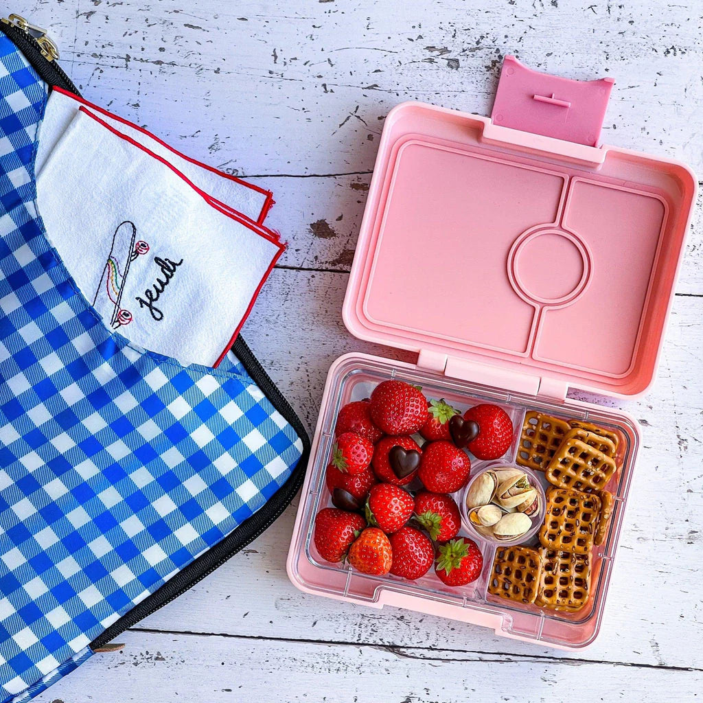 Yumbox Snack Box for Kids - Sparkle Pink Glitter Leak-Proof Bento Lunch Container | Perfect for School, Picnics & Travel | BPA-Free & Eco-Friendly