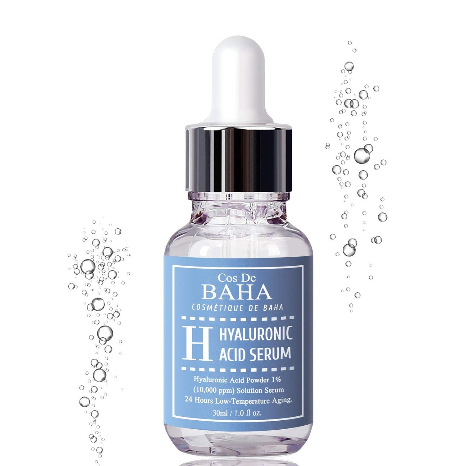 Cos de BAHA Hyaluronic Acid Serum 60ml - Hydrating & Plumping Facial Treatment for Dry Skin | Day & Night Moisturizer for Glowing Complexion