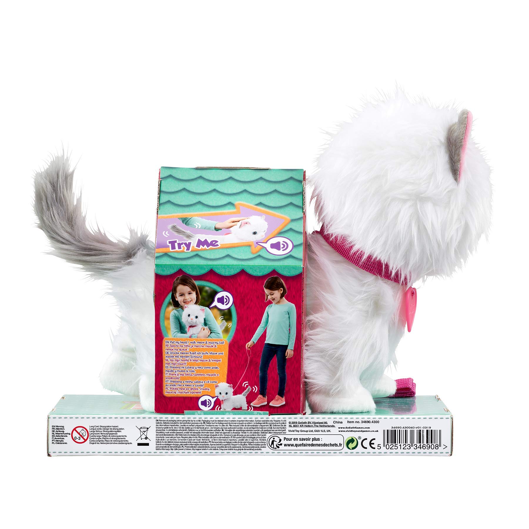 Animagic Goliath Toys 256.576 Chat Mimi Interactive Talking Plush Toy - Multicolor, Fun Gift for Kids Birthday & Playtime Companion