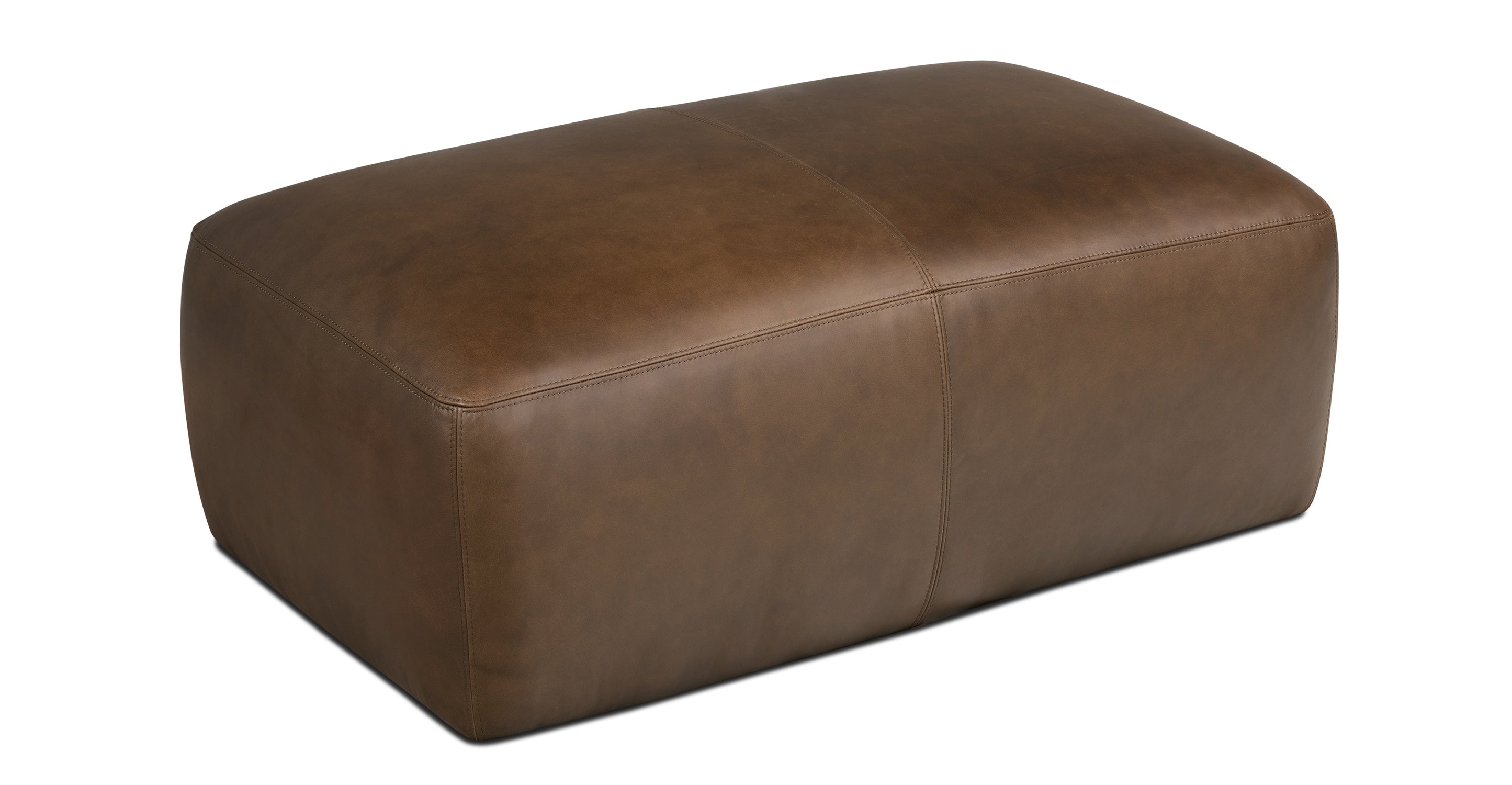 Premium Denver Leather Ottoman - Soft & Durable Footrest, Storage Bench - Perfect for Living Room, Bedroom, Home Decor & Relaxation