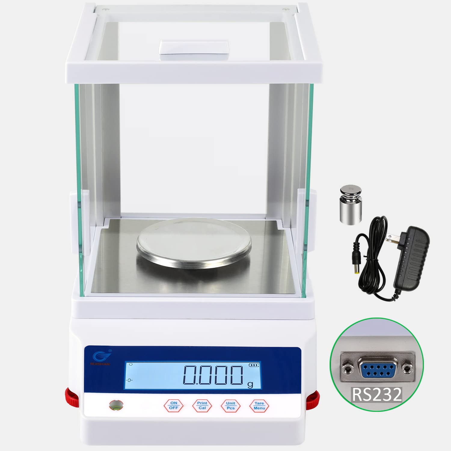 0.001g Precision Electronic Balance Scale - 1mg to 200g High Accuracy Scientific Lab Scale with LCD Display & RS232 Interface | Perfect for Jewelry Weighing, Pharmacy Measurements, School Labs & Chemical Analysis