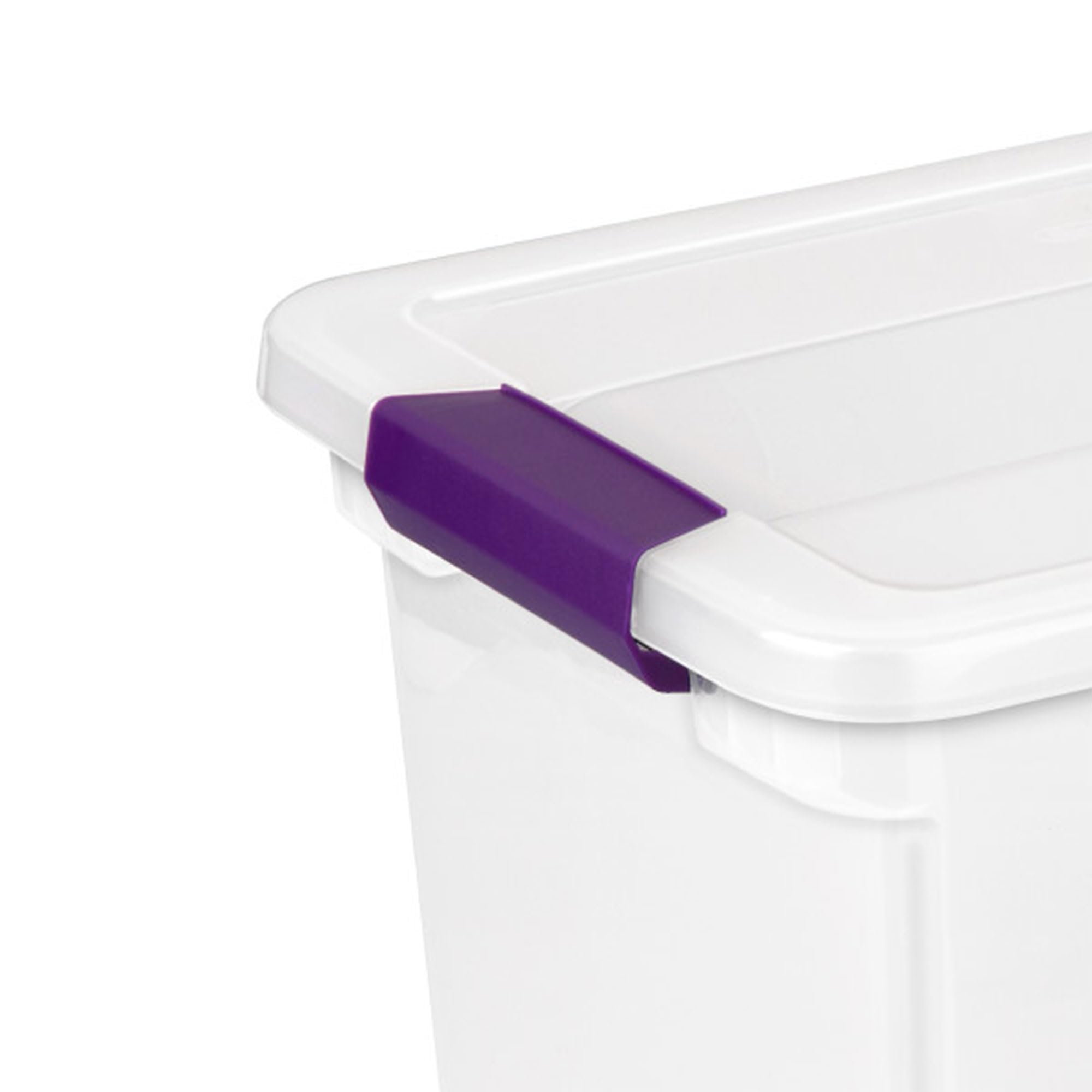 Sterilite 18-Pack ClearView Latch Box, 27 Quart Stackable Plastic Storage Bins with Secure Lids - Organize Home, Office, Closet & Toy Storage - Durable Clear Containers for Easy Identification