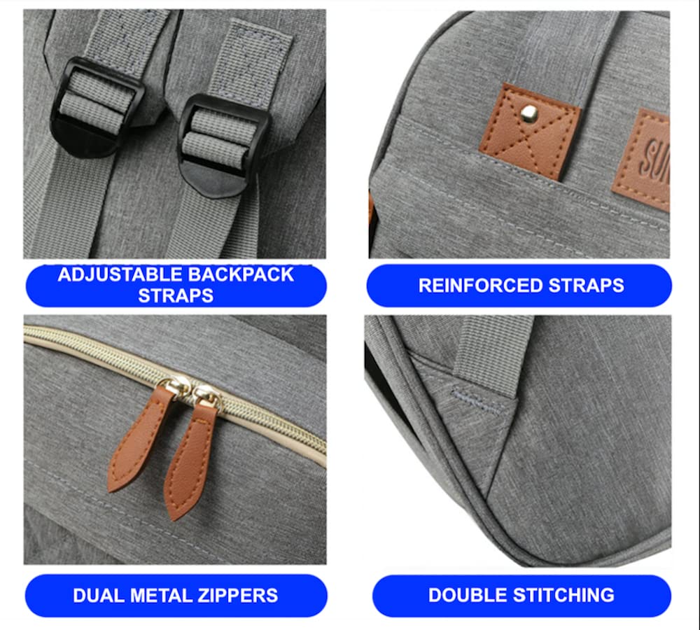 Premium All-In-One Backpack Diaper Bag with Changing Pad - USB Charging Port & 13 Pockets (3 Insulated) for Parents - Perfect for Travel, Daycare & On-The-Go Baby Essentials