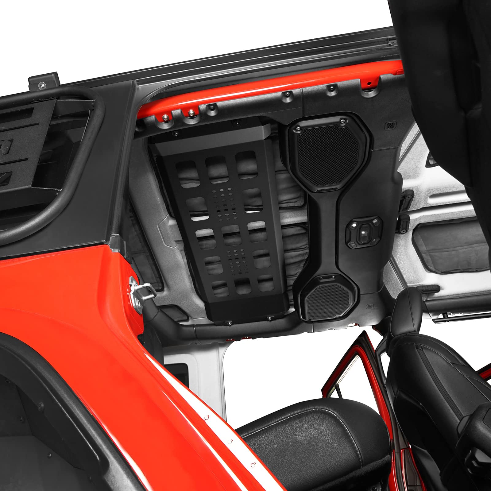 u-Box JLU Rear Overhead MOLLE Panel Storage Bracket for Jeep Wrangler JL 4-Door Unlimited (2018-2025) - Perfect for Off-Road Gear Organization & Adventure Storage