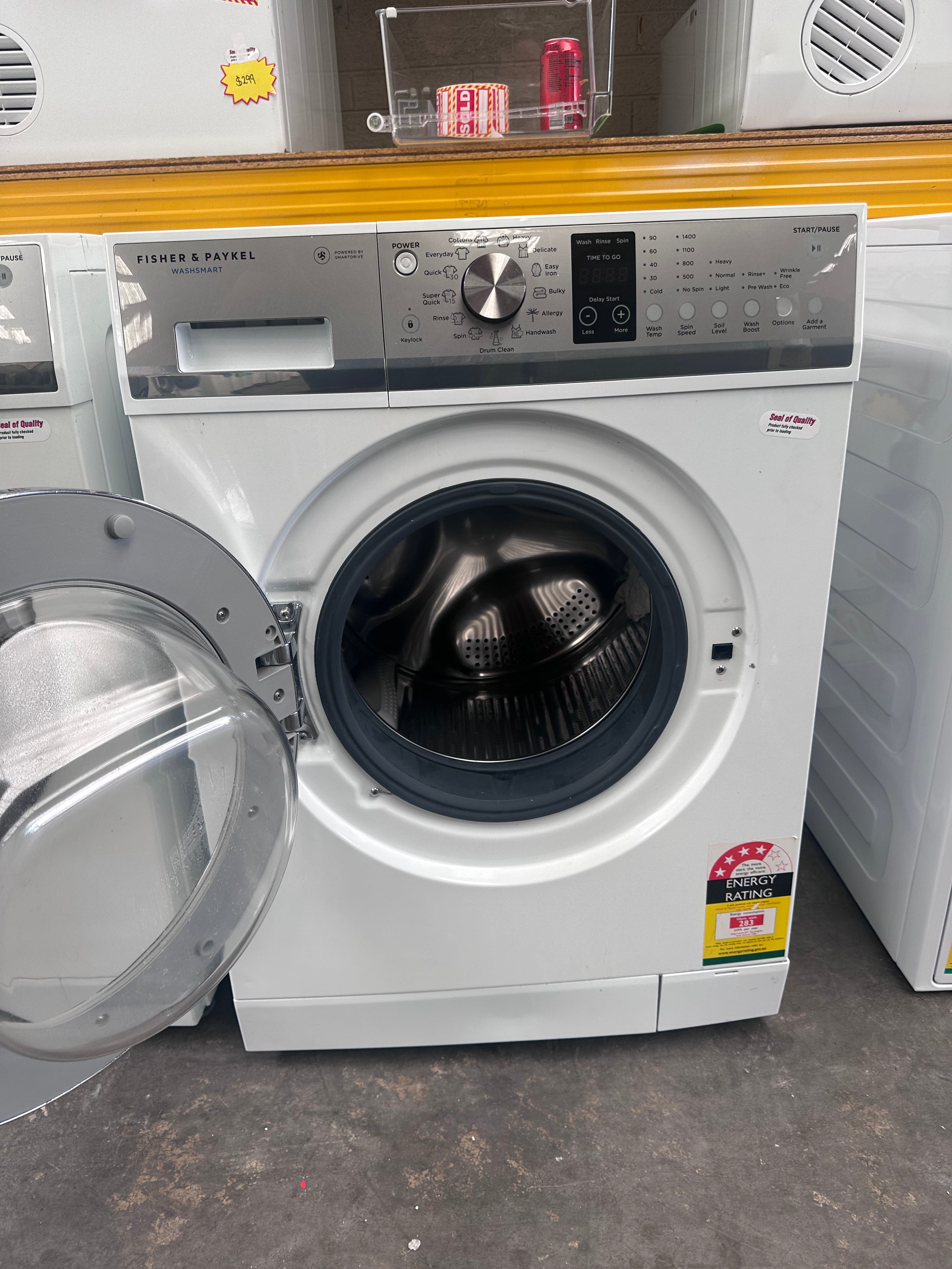 Fisher & Paykel 8.5kg WashSmart Front Load Washing Machine - Energy Efficient, Quiet Operation [Certified Refurbished] - Perfect for Apartments, Laundry Rooms & Small Spaces