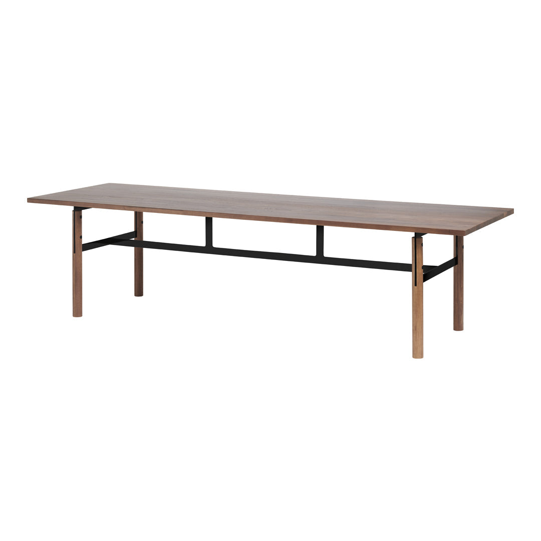 Modern Beam Dining Table - Solid Wood Farmhouse Style Kitchen Table for 6 - Perfect for Family Gatherings & Dinner Parties