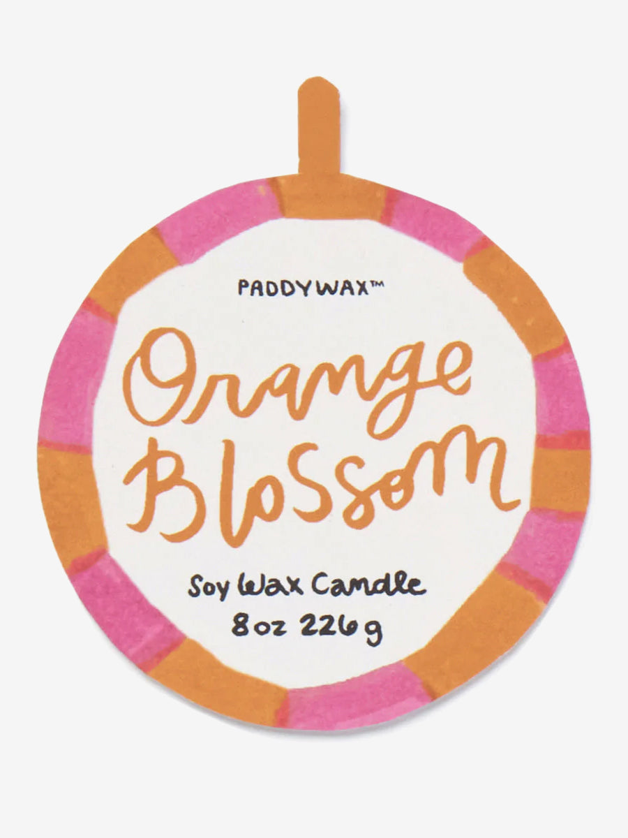 Paddywax Adopo Sun Ceramic Candle - Orange Blossom Scented Soy Wax Candle for Home Decor, Relaxation & Aromatherapy - Perfect for Living Room, Bedroom & Bathroom
