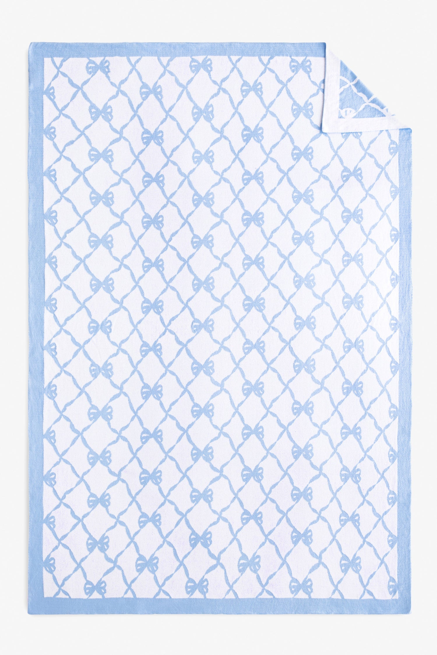 Soft and Cozy Bow Throw Blanket - Lightweight Knit Blanket for Couch, Bed, and Sofa - Perfect for Home, Office, and Travel Use
