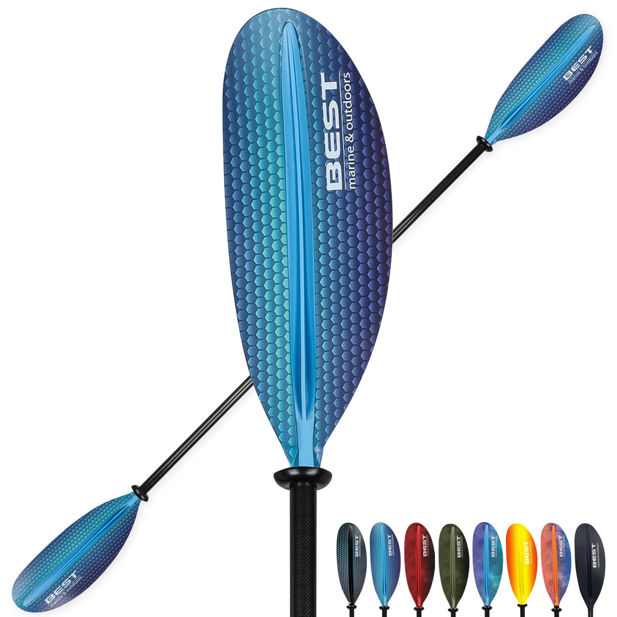 Premium Carbon Fiber Kayak Paddle with Fiberglass Reinforced Blades - 220cm/234cm/250cm Lightweight Paddles for Adults - Ideal for Marine, Outdoor & Recreational Kayaking Adventures