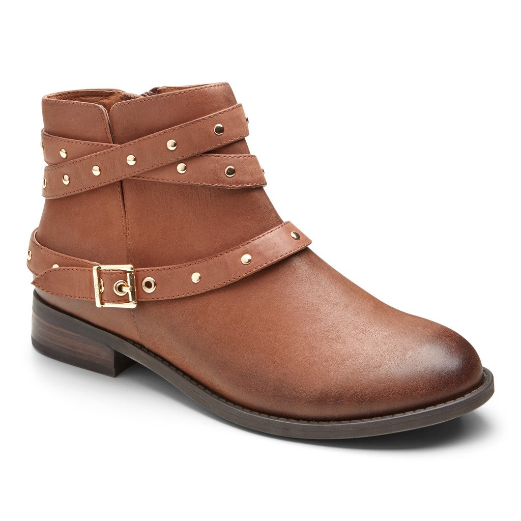 Vionic Women's Country Lona Orthotic Boots - Comfortable Supportive Ankle Boots in Tan Size 5 - Perfect for Walking, Work & Everyday Wear