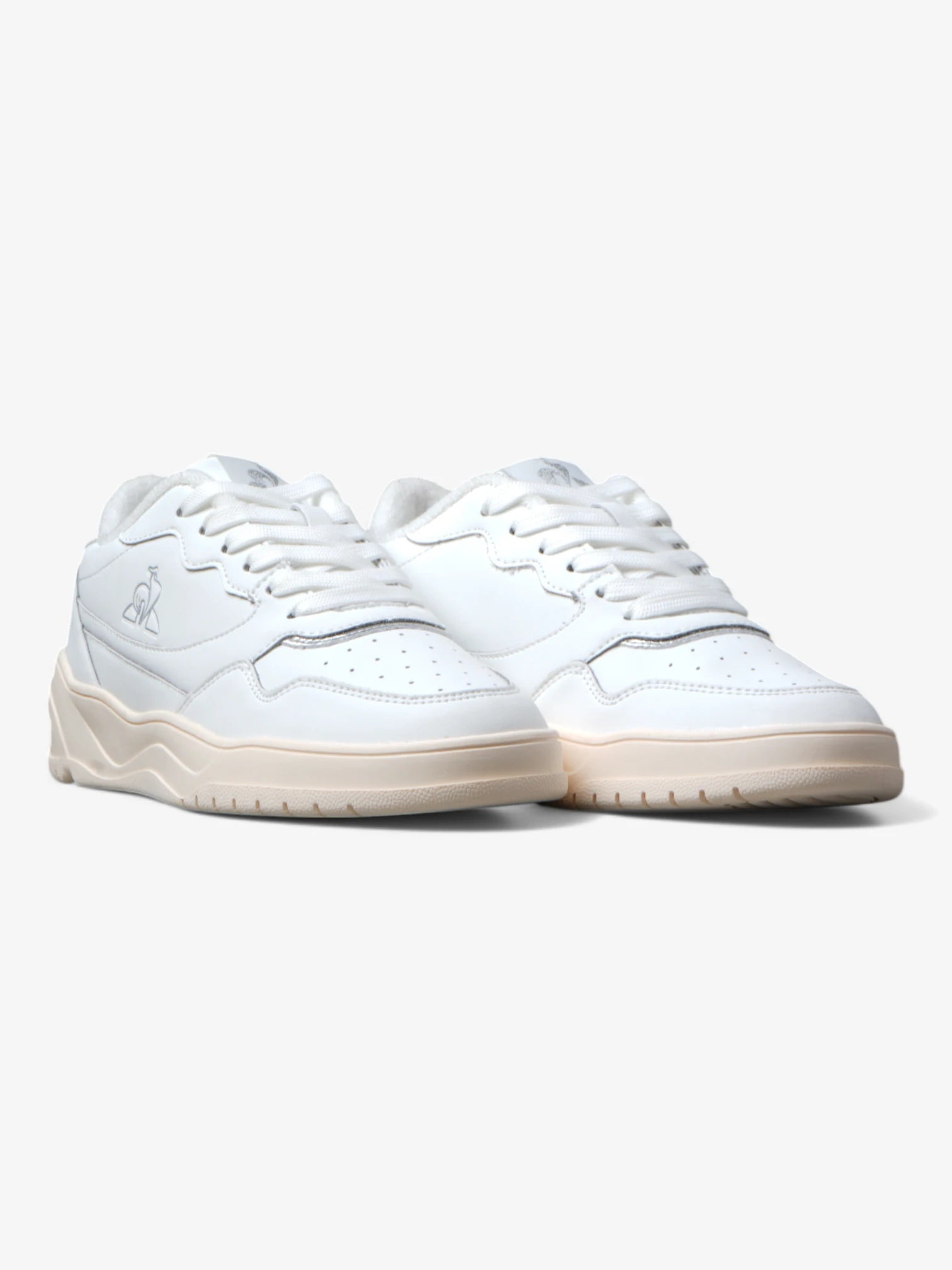 Le Coq Sportif Alma White Silver Sneakers - Stylish & Comfortable for Running, Walking & Casual Wear